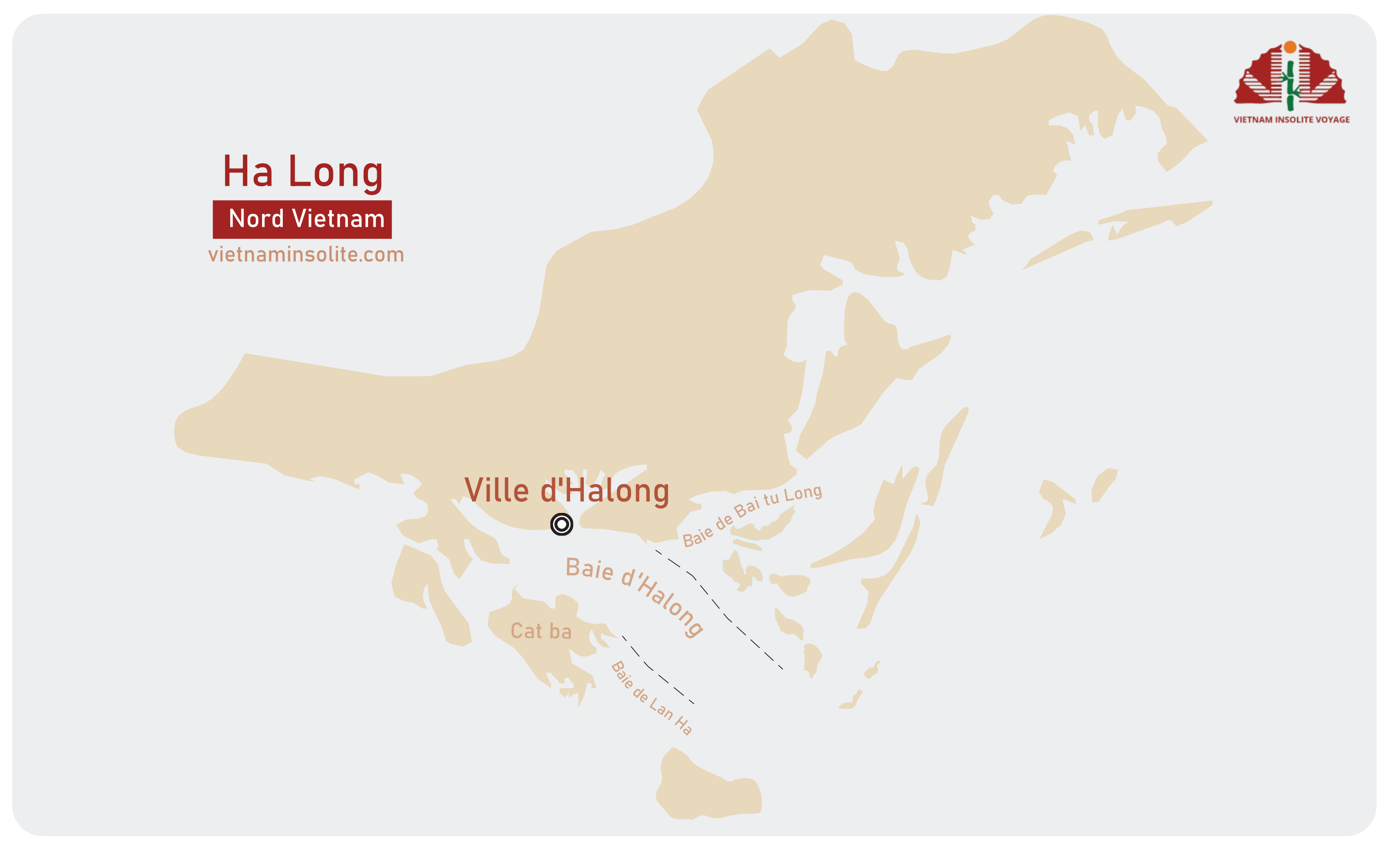 la baie d'halong , la baie de lan ha et la baie de bai tu long